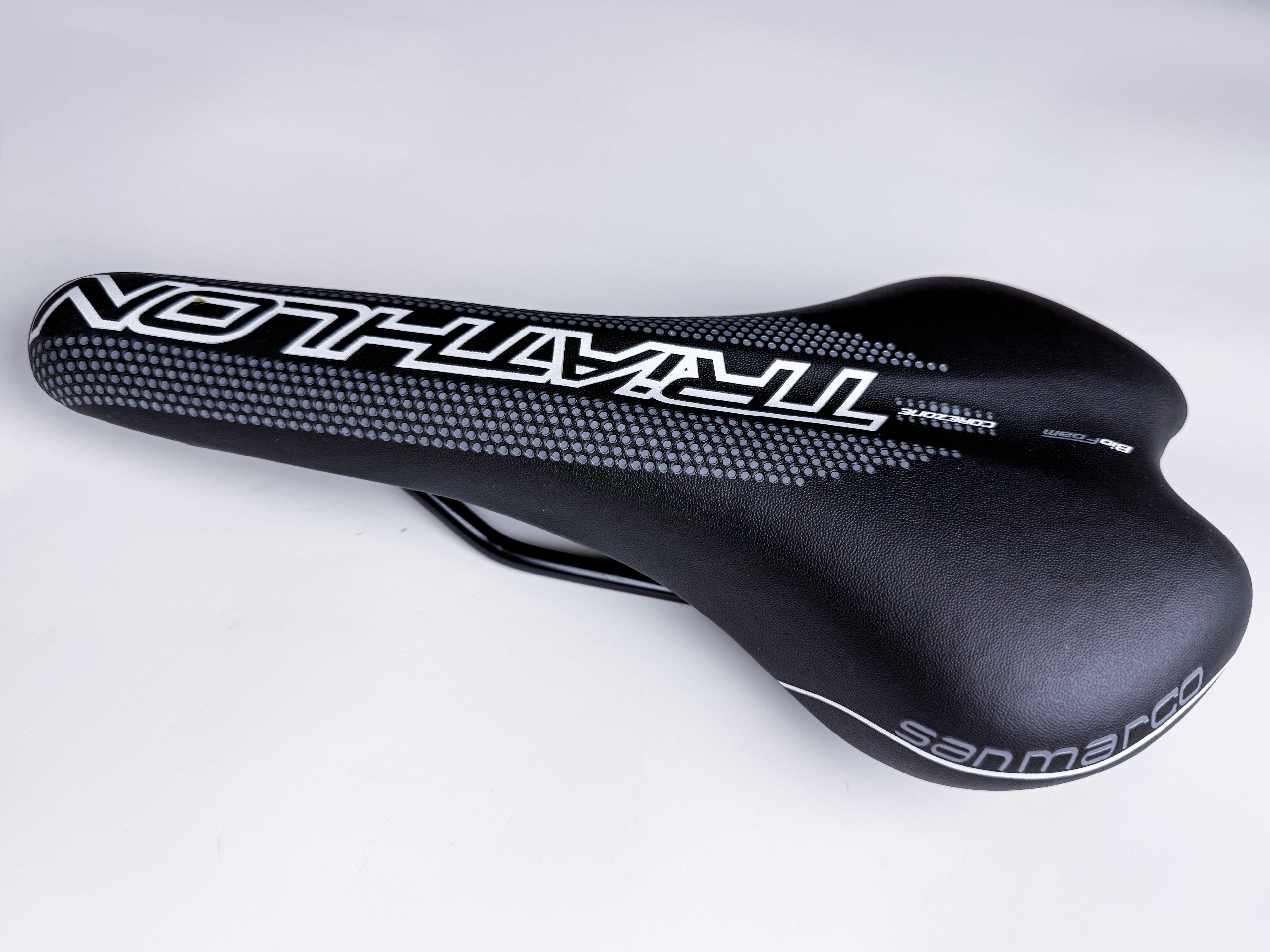 Selle San Marco Era Start Up Triathlon Bike Saddle - Ultra Comfortable TT Racing Bicycle Seat Black & White