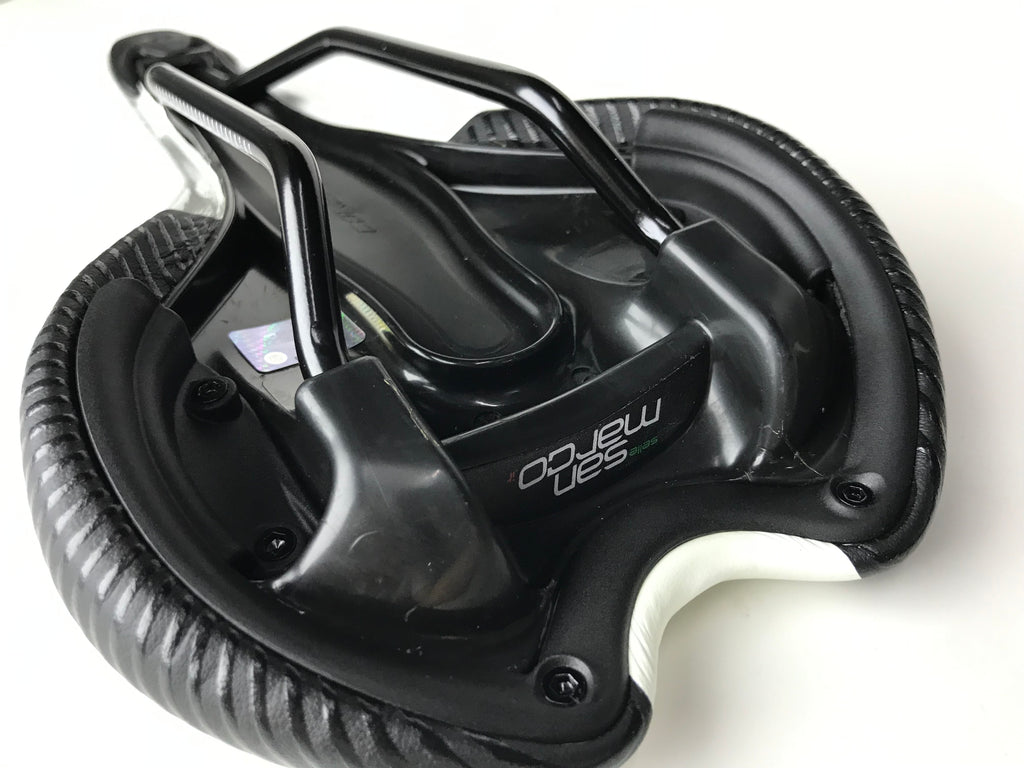 Selle San Marco Era Dynamic Protek Road Bike Saddle - Ultra Comfortable Black & White Racing Bicycle Seat