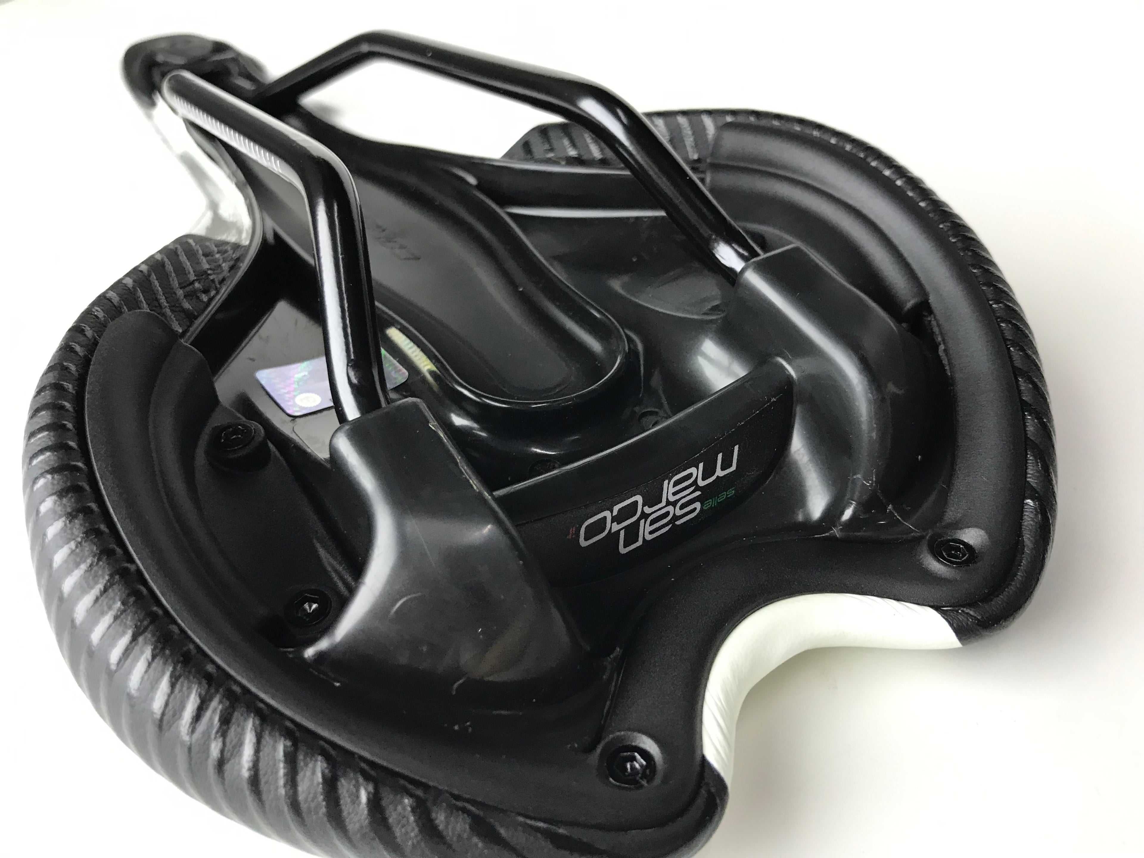 Selle San Marco Era Dynamic Protek Road Bike Saddle - Ultra Comfortable Black & White Racing Bicycle Seat